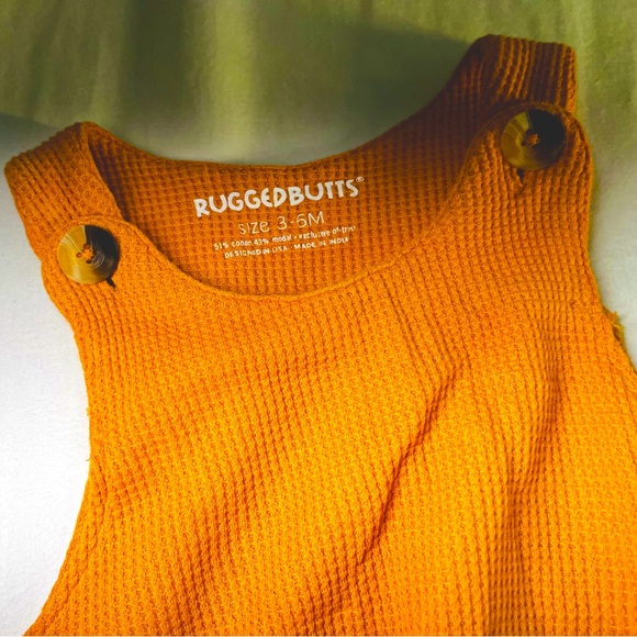 Rugged Butts overalls and long sleeve onesie set GUC - Picture 3 of 3